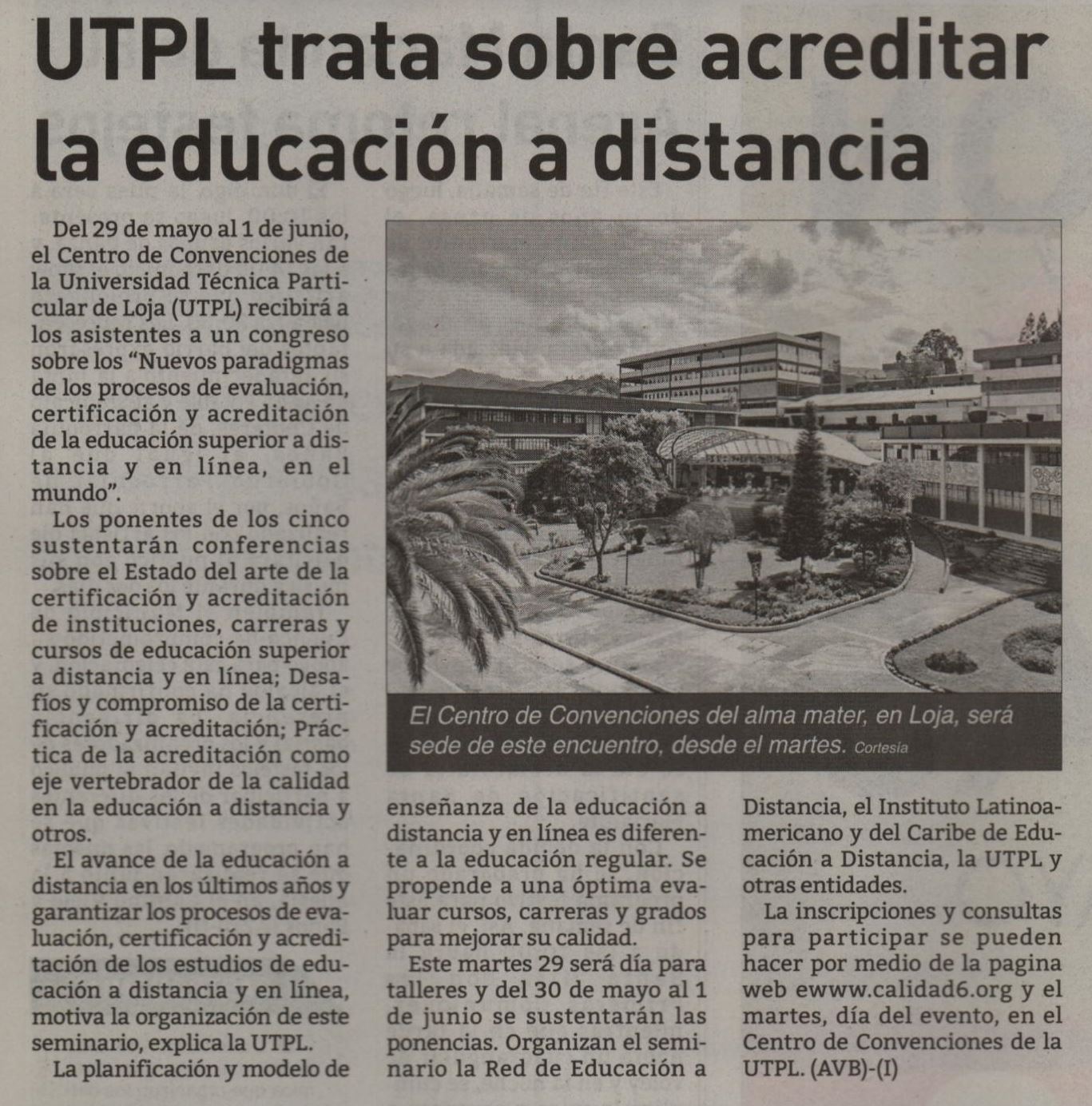 Utpl Tratará Sobre Acreditar La Educación A Distancia Blog