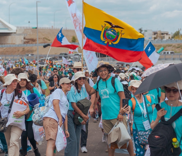 Delegación de la UTPL presente en el Jubileo de los jóvenes en Roma.