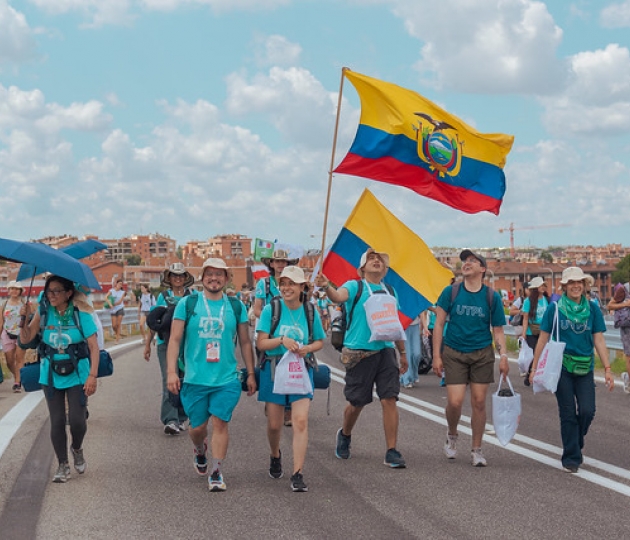 Delegación de la UTPL presente en el Jubileo de los jóvenes en Roma.