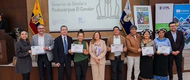 La Cátedra UNESCO de Desarrollo Sostenible UTPL comparte los resultados del proyecto “Marca de Certificación para las Reservas de Biósfera Amazónicas del Ecuador”. La Cátedra UNESCO de Desarrollo Sostenible UTPL comparte los resultados del proyecto “Marca de Certificación para las Reservas de Biósfera Amazónicas del Ecuador”.