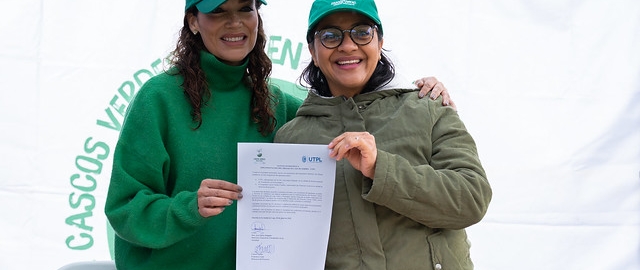 Reforestación en Cajanuma en alianza con Cascos Verdes