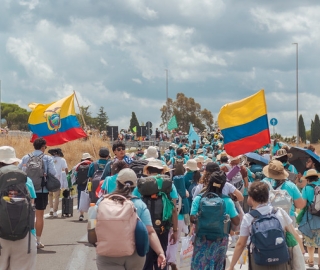 Delegación de la UTPL presente en el Jubileo de los jóvenes en Roma.