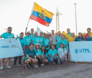 Delegación de la UTPL presente en el Jubileo de los jóvenes en Roma.