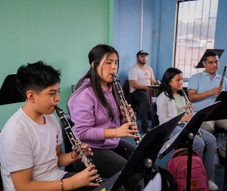 Primer encuentro de SINFIN UTPL y la Academia de música de Sol a Sol de Guayaquil