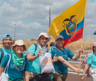 Delegación de la UTPL presente en el Jubileo de los jóvenes en Roma.