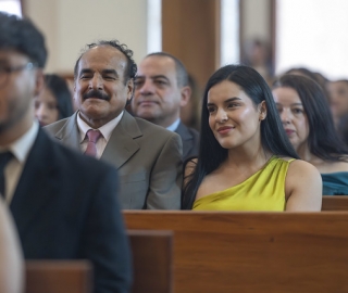 Imposición de mandiles a estudiantes de Fisioterapia