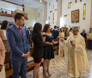 Imposición de mandiles a estudiantes de Fisioterapia