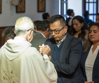 Imposición de mandiles | Carrera de Bioquímica y Farmacia