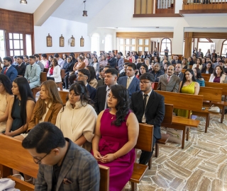 Imposición de mandiles a estudiantes de Fisioterapia