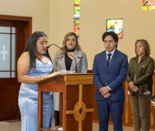 Imposición de mandiles | Carrera de Bioquímica y Farmacia