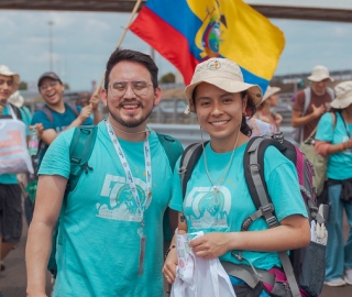 Delegación de la UTPL presente en el Jubileo de los jóvenes en Roma.