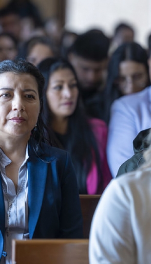 Imposición de mandiles a estudiantes de Fisioterapia