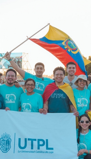 Delegación de la UTPL presente en el Jubileo de los jóvenes en Roma.