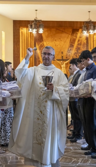 Imposición de mandiles | Carrera de Bioquímica y Farmacia
