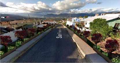 proyección del proyecto Comunidad Verde Participativa en el barrio Tierras Coloradas