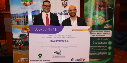 Ministerio del Ambiente entregó reconocimiento a la UTPL y EcuaCorriente