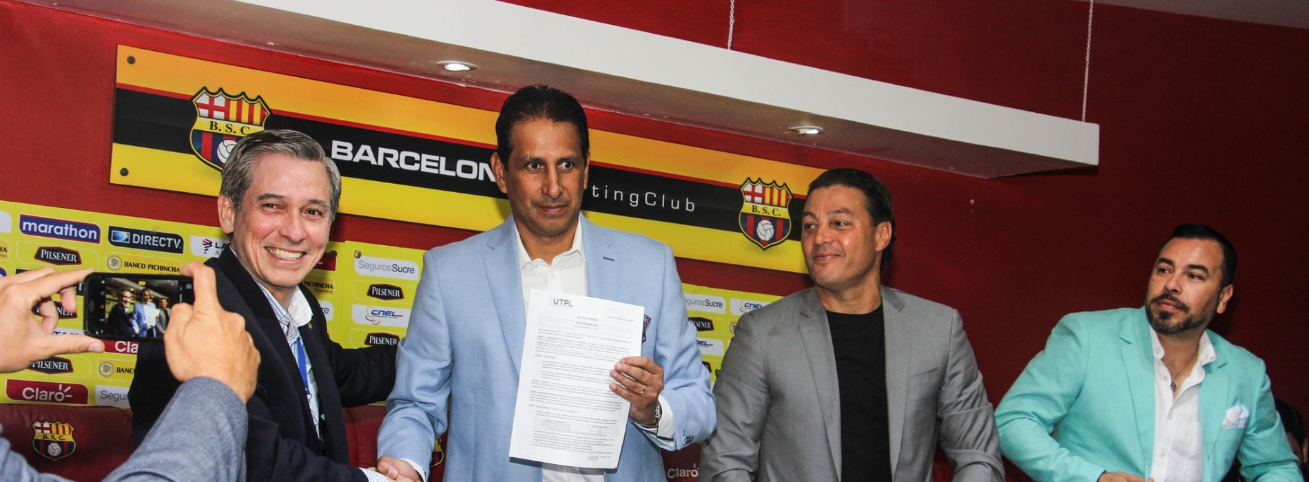 Universidad Técnica Particular de Loja firmó convenio con Barcelona SC